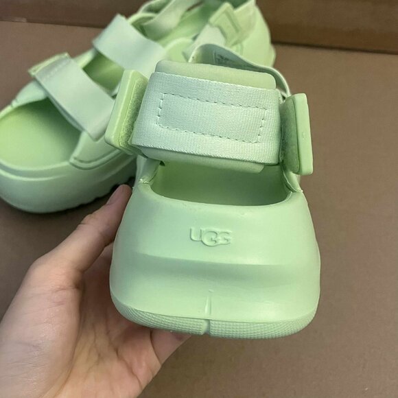 UGG Womens Size 8 Lime Green Stratus Platform Strappy Sport Sandals Like New - Picture 7 of 11